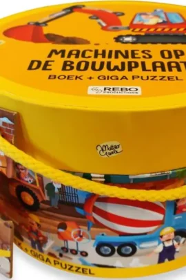 Machines op de bouwplaats - boek + giga puzzel | 9789025773212