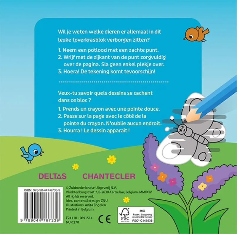 Lieve dieren Toverkrasblok / Les gentils animaux Super Magic Bloc Magique | 9789044767339 Lieve dieren Toverkrasblok / Les gentils animaux Super Magic Bloc Magique - Afbeelding 2