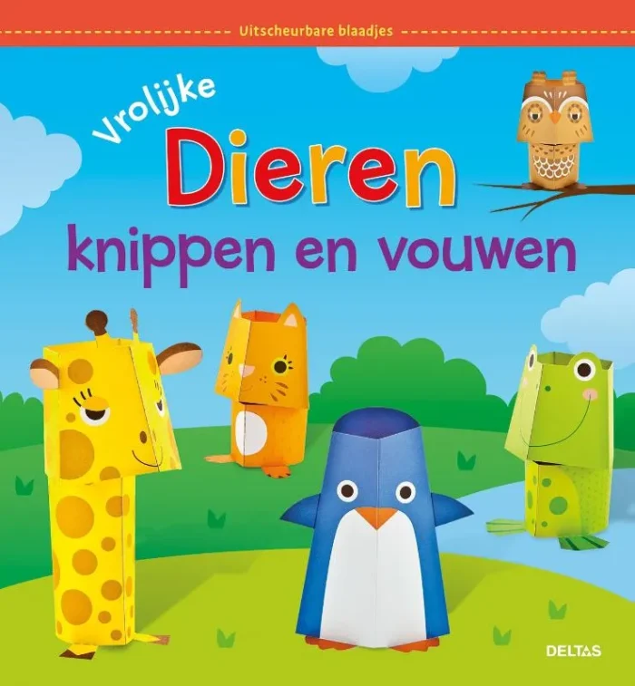 Vrolijke dieren knippen en vouwen