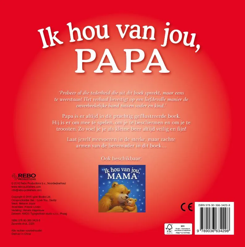 Ik hou van jou, papa | 9789036634298 Ik hou van jou, papa - Afbeelding 2