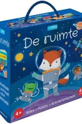boek + puzzel + 10 figuren