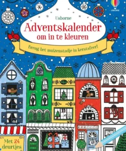 Adventskalender om in te kleuren