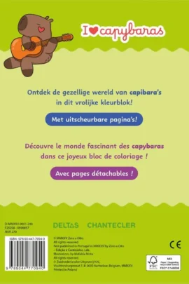 Alternative view of I love Capybaras Color kleurblok / I love capybaras Color bloc de coloriage