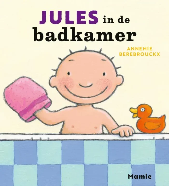 Jules in de badkamer