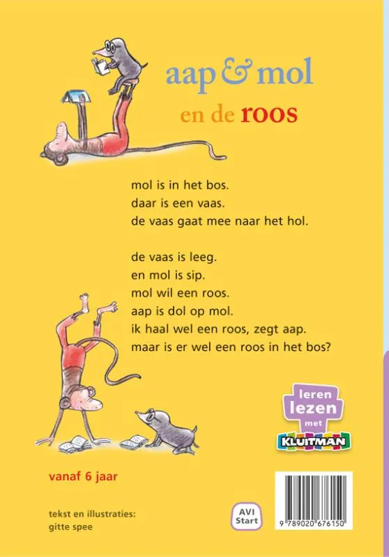 Aap & mol en de roos | 9789020676150 Aap & mol en de roos - Afbeelding 2