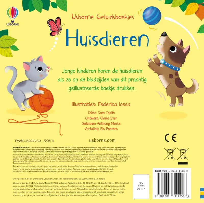 Geluidsboekje – Huisdieren | 9781801314558 Geluidsboekje – Huisdieren - Afbeelding 2