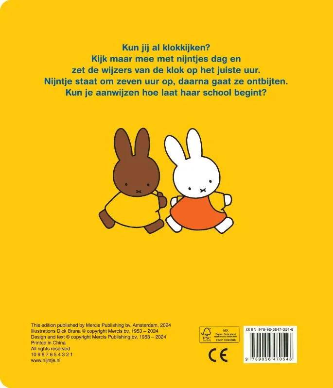 Klokkijken met Nijntje | 9789056470548 Klokkijken met Nijntje - Afbeelding 2
