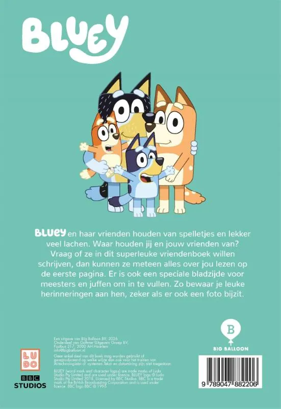 Bluey's vriendenboek | 9789047882206 Bluey's vriendenboek - Afbeelding 2