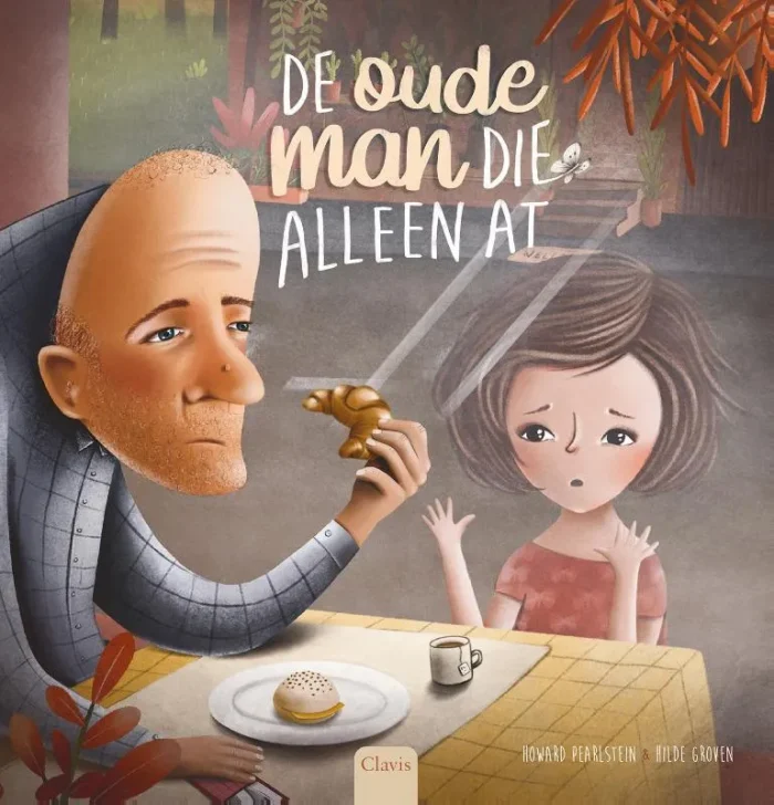 De oude man die alleen at