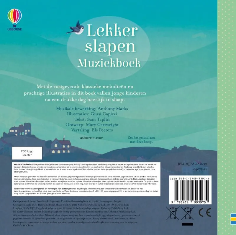 Lekker slapen Muziekboek | 9781474993975 Lekker slapen Muziekboek - Afbeelding 2