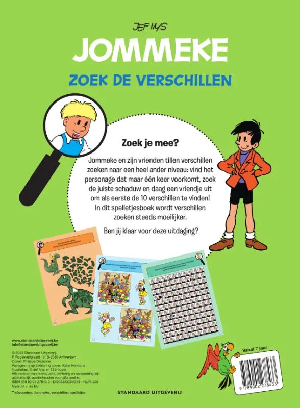 Jommeke Zoek de verschillen | 9789002278433 Jommeke Zoek de verschillen - Afbeelding 2