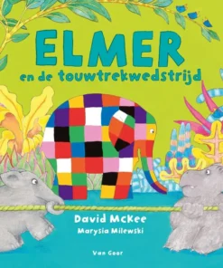 Elmer en de touwtrekwedstrijd