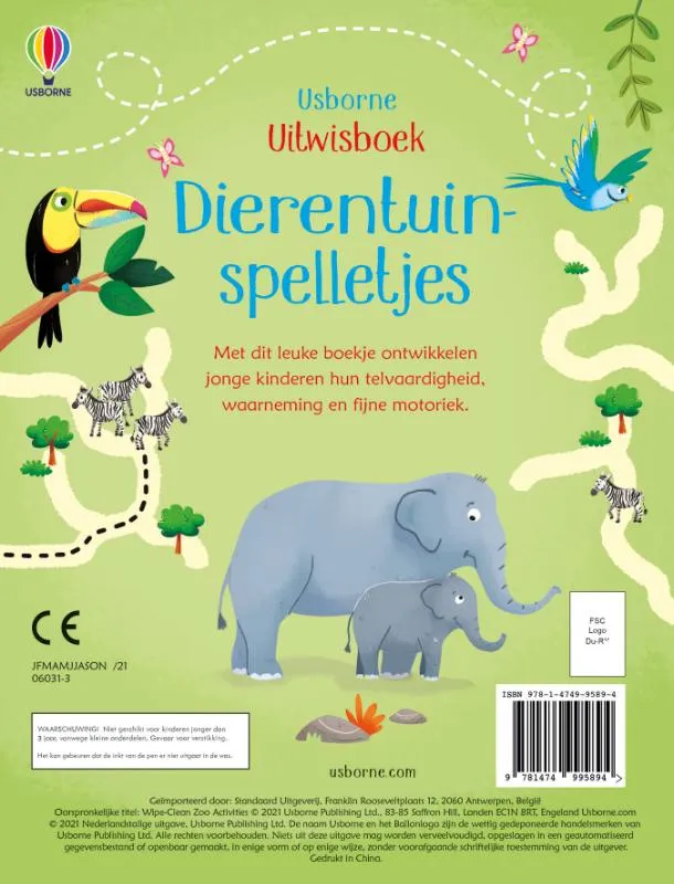 Uitwisboek Dierentuinspelletjes | 9781474995894 Uitwisboek Dierentuinspelletjes - Afbeelding 2