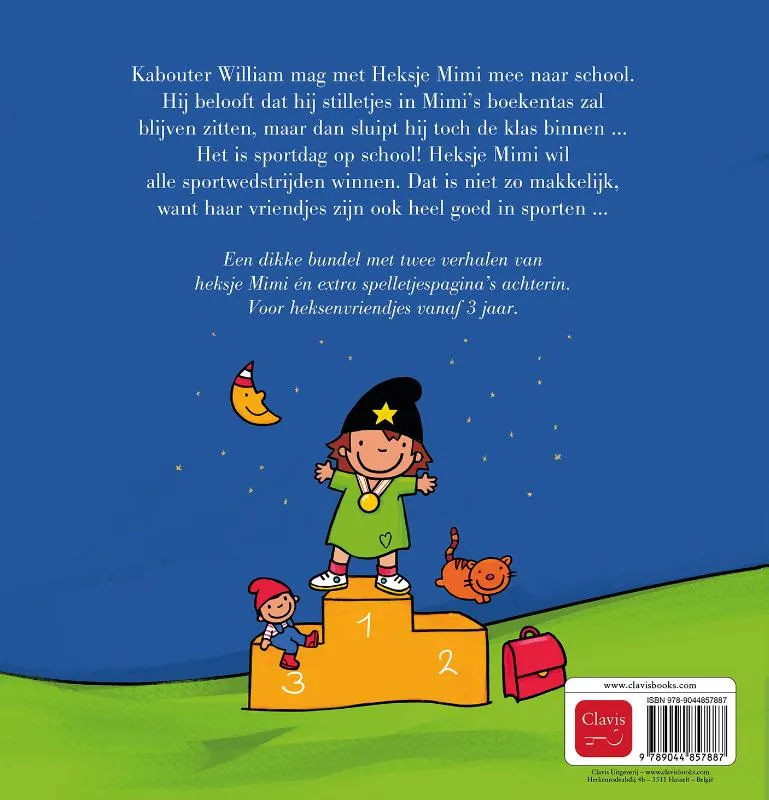 Heksje Mimi en kabouter William op school en Heksje Mimi wil graag winnen | 9789044857887 Heksje Mimi en kabouter William op school en Heksje Mimi wil graag winnen - Afbeelding 2