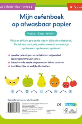 Alternative view of Mijn oefenboek op afwasbaar papier Eerste telspelletjes 4-5 jaar