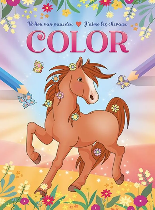 Ik hou van paarden kleurblok / J'aime les chevaux bloc de coloriage | 9789044767049 Ik hou van paarden kleurblok / J'aime les chevaux bloc de coloriage