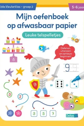 Mijn oefenboek op afwasbaar papier Leuke telspelletjes 5-6 jaar