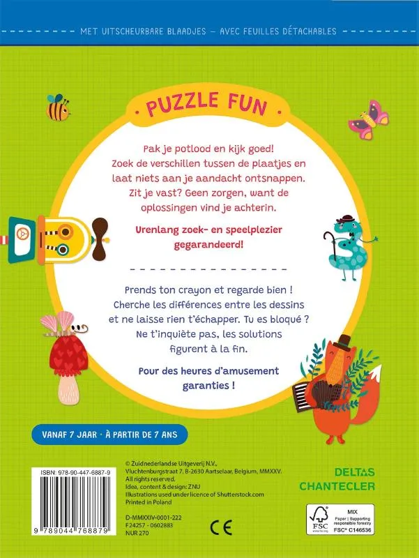 Puzzle Fun - Zoek de verschillen / Puzzle Fun - Cherche les différences | 9789044768879 Puzzle Fun - Zoek de verschillen / Puzzle Fun - Cherche les différences - Afbeelding 2