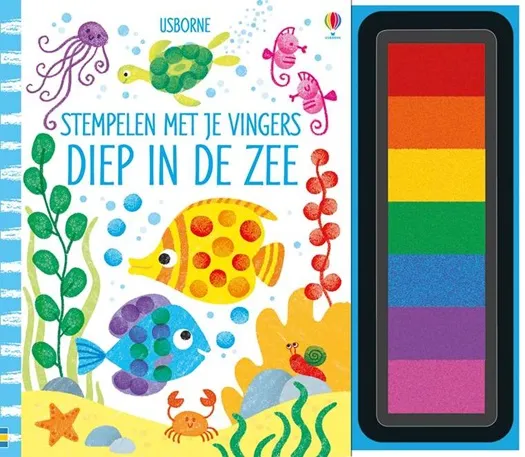 Stempelen met je vingers Diep in de zee | 9781474965149 Stempelen met je vingers Diep in de zee