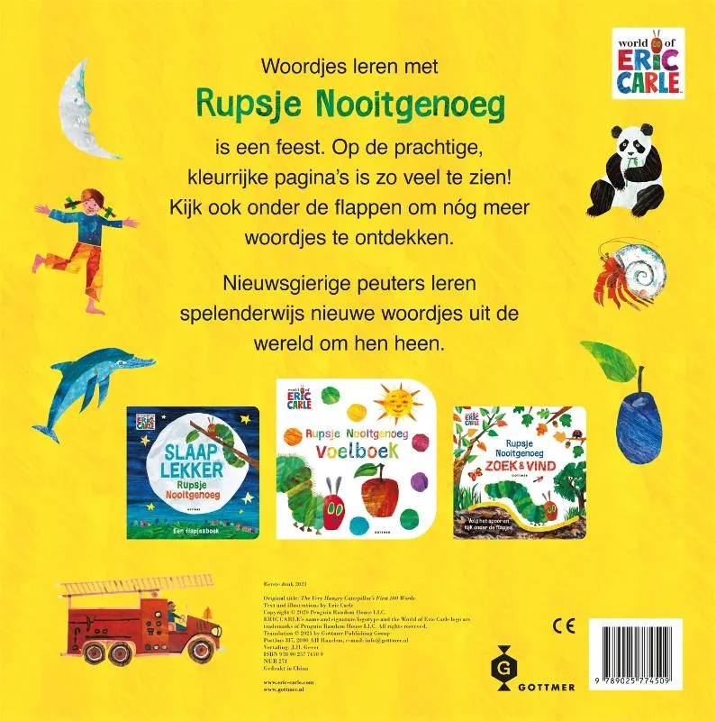 Rupsje Nooitgenoeg 100 eerste woordjes | 9789025774509 Rupsje Nooitgenoeg 100 eerste woordjes - Afbeelding 2