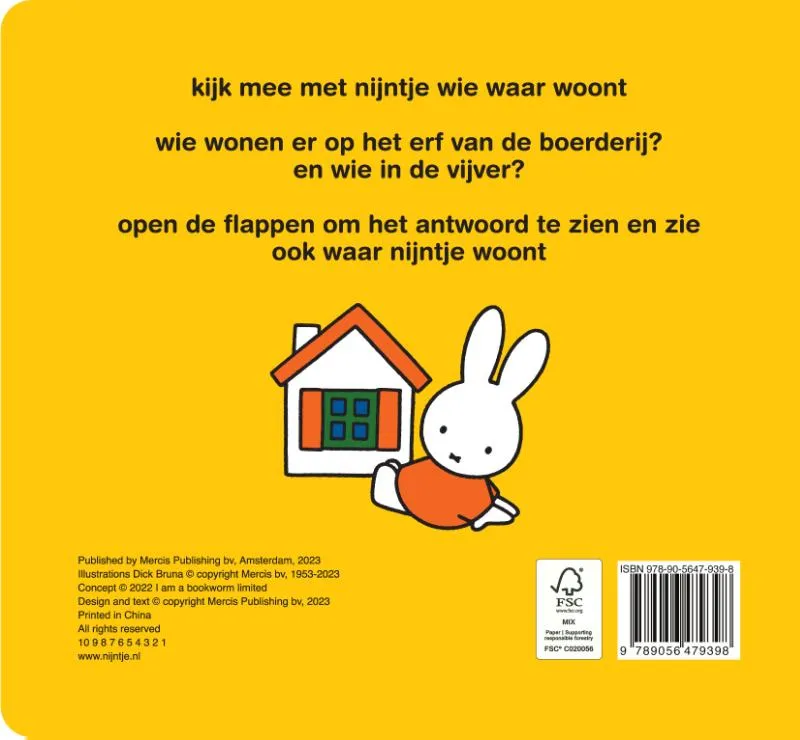 nijntje flapboek, wie woont hier? | 9789056479398 nijntje flapboek, wie woont hier? - Afbeelding 2