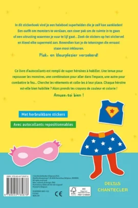 Aankleedpoppen / Super girls Sticker Fun - Poupées à habiller | 9789044765878