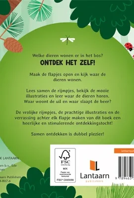 Alternative view of Wie woont hier? In het bos - Wijs aan en kijk onder de flap