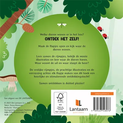 Wie woont hier? In het bos - Wijs aan en kijk onder de flap | 9789463548076 Wie woont hier? In het bos - Wijs aan en kijk onder de flap - Afbeelding 2