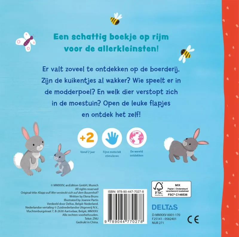 Zoek je mee? Op de boerderij vanaf 2 jaar - Een schattig boekje op rijm voor de allerkleinsten! | 9789044770278 Zoek je mee? Op de boerderij vanaf 2 jaar - Een schattig boekje op rijm voor de allerkleinsten! - Afbeelding 2