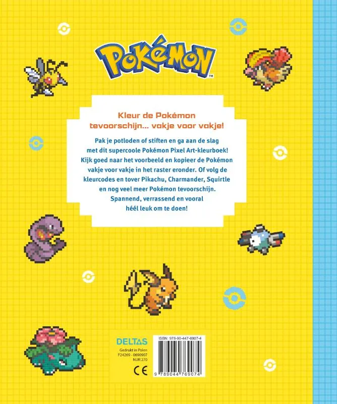 Pokémon pixel kleurpret - Volg de code en tover de Pokémon vakje voor vakje tevoorschijn! | 9789044769074 Pokémon pixel kleurpret - Volg de code en tover de Pokémon vakje voor vakje tevoorschijn! - Afbeelding 2