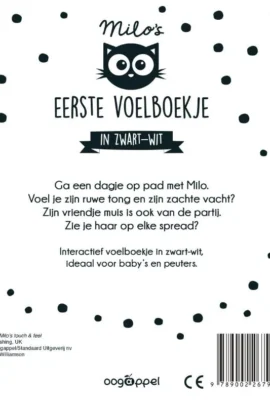 Alternative view of Milo's eerste voelboekje in zwart-wit