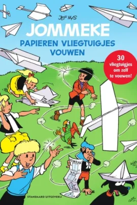 Papieren vliegtuigjes vouwen met Jommeke