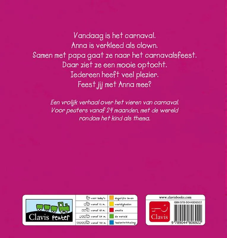 Anna viert carnaval | 9789044806922 Anna viert carnaval - Afbeelding 2