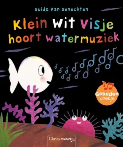 Klein wit visje hoort watermuziek