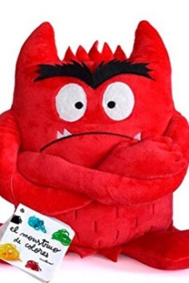 Knuffel kleurenmonster rood (boos)