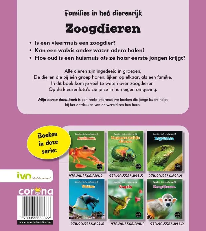 Zoogdieren | 9789055668922 Zoogdieren - Afbeelding 2