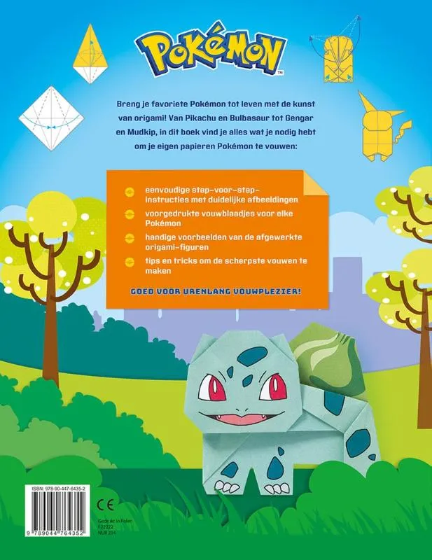 Pokémon origami | 9789044764352 Pokémon origami - Afbeelding 2