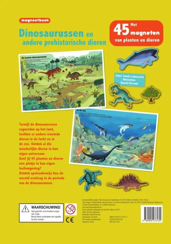 Magneetboek Dinosaurussen (en andere prehistorische dieren) | 9789002276132 Magneetboek Dinosaurussen (en andere prehistorische dieren) - Afbeelding 2