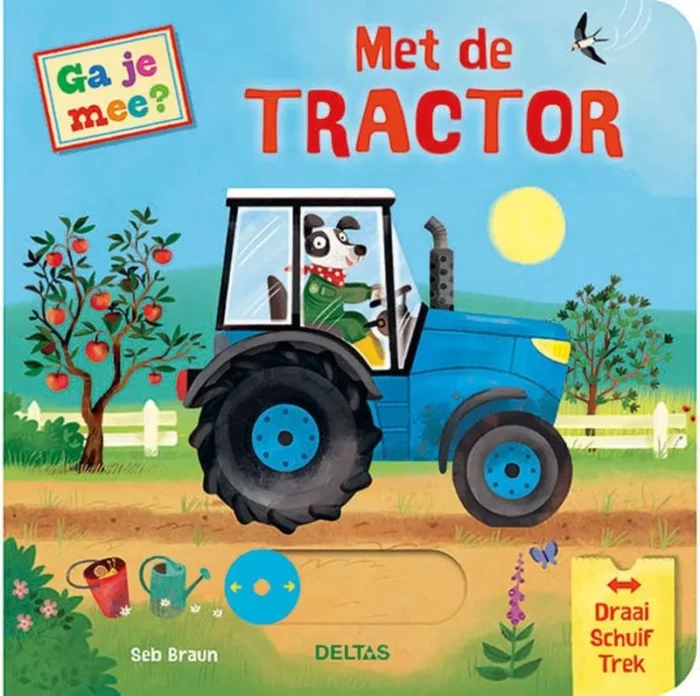 Met de tractor