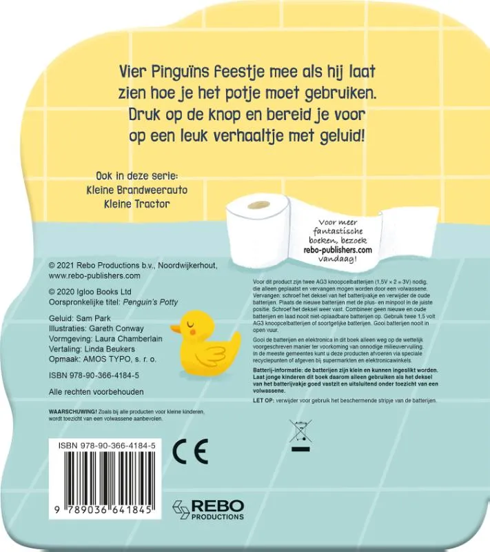 Geluidboek Kleine Pinguïn op het potje | 9789036641845 Geluidboek Kleine Pinguïn op het potje - Afbeelding 2