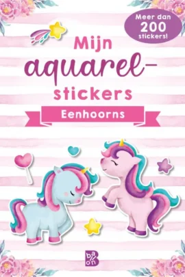 Mijn aquarelstickers eenhoorns