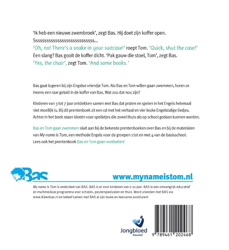 Bas en Tom gaan zwemmen | 9789461202468 Bas en Tom gaan zwemmen - Afbeelding 2