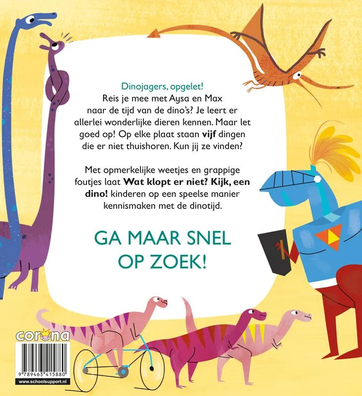 Kijk, een dino! | 9789463415880 Kijk, een dino! - Afbeelding 2