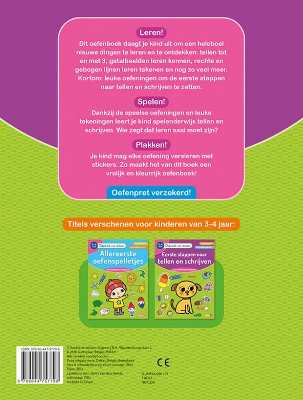 Eerste stappen naar tellen en schrijven (3-4 j.) | 9789044757798 Eerste stappen naar tellen en schrijven (3-4 j.) - Afbeelding 2