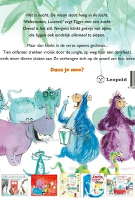 Alternative view of Tien olifanten op weg naar een dansfeest