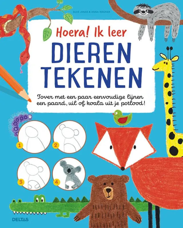 Hoera! Ik leer dieren tekenen | 9789044756159 Hoera! Ik leer dieren tekenen