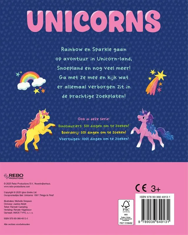 Unicorns 1001 dingen om te zoeken! | 9789036649131 Unicorns 1001 dingen om te zoeken! - Afbeelding 2