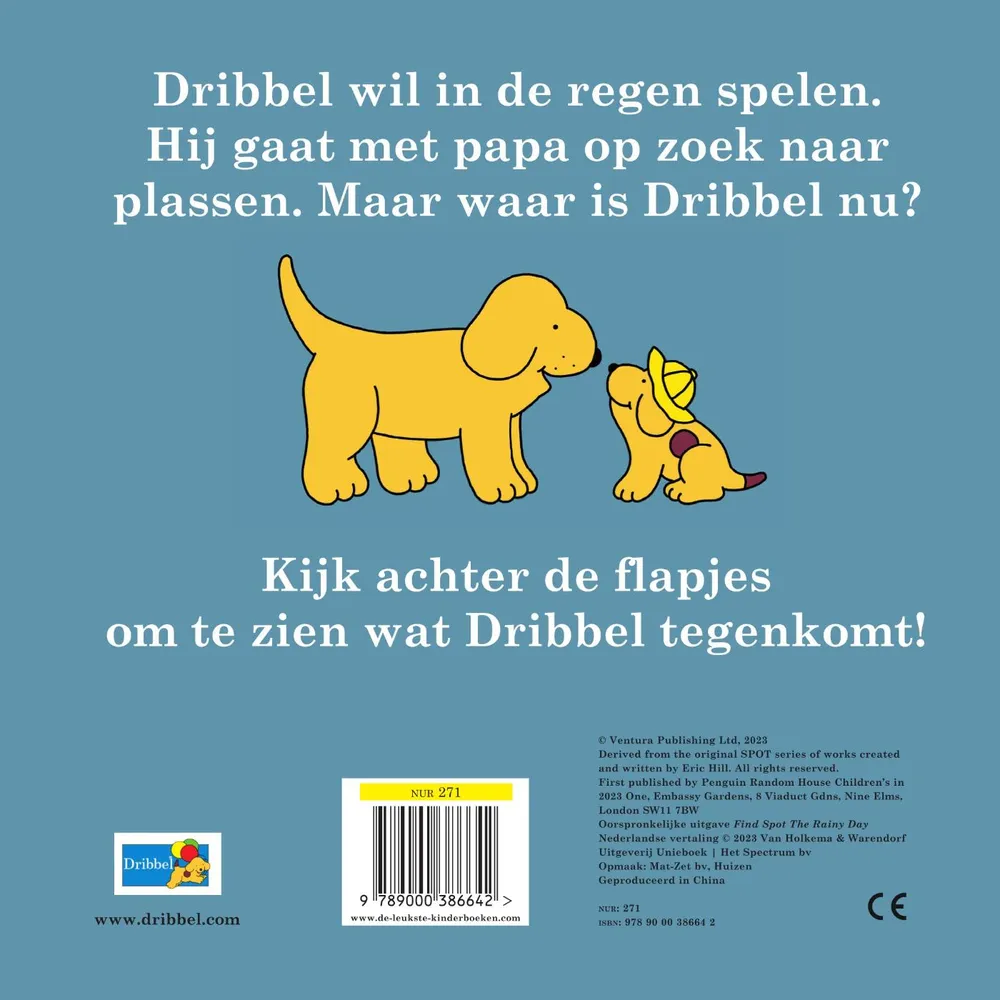 Dribbel speelt in de regen | 9789000386642 Dribbel speelt in de regen - Afbeelding 2