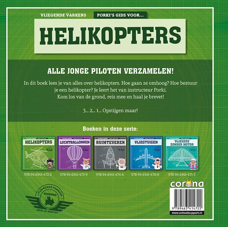 Porki's gids voor helikopters | 9789463414722 Porki's gids voor helikopters - Afbeelding 2