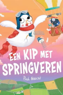 Een kip met springveren